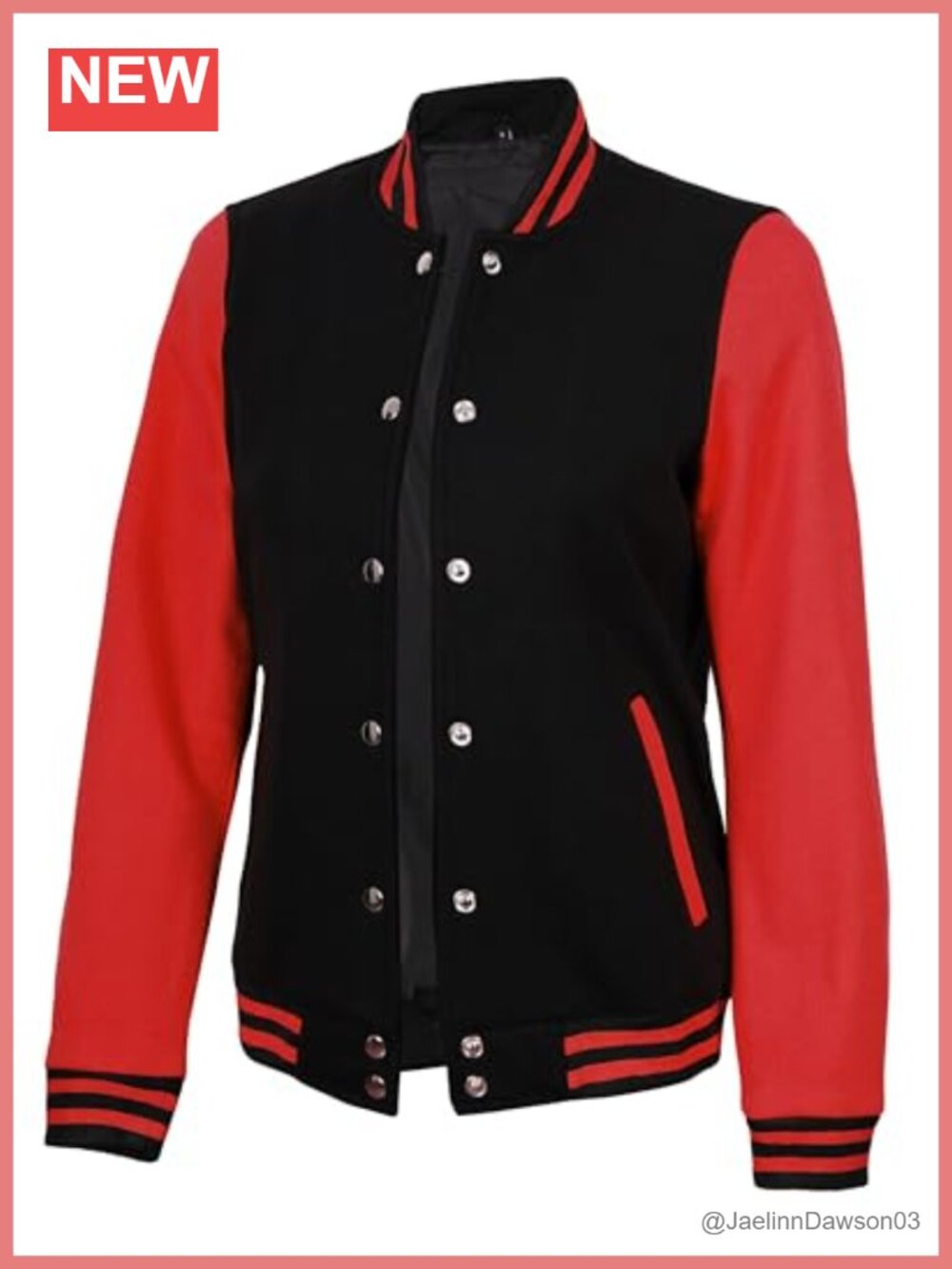 Fleece Varsity Bomber Jacket Women Letterman Baseball Casual